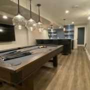 Finished Basement with Pool Table - South Metro Custom Remodeling Custom Basement Remodel