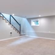 finished basement with fluffy carpet - South Metro Custom Remodeling unfinished basement