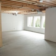 unfinished basement with exposed studs - South Metro Custom Remodeling unfinished basement